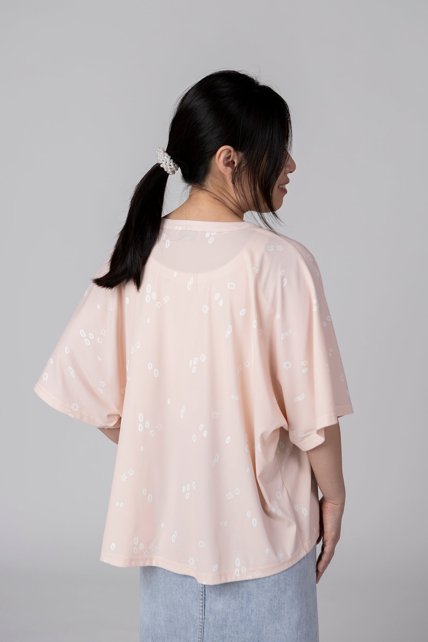 A Mighty Kimono In Pastel Drops: Nursing Cover & Kimono Jacket