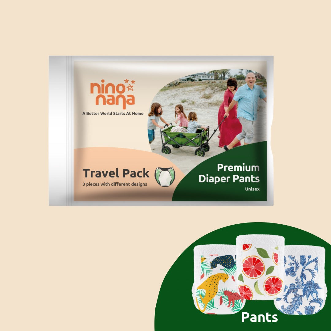 [L PANTS: 9-14 kg] FREE Nino Nana Diaper Travel Pack Per Order