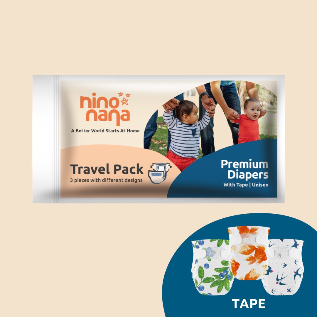 [NB TAPE: Up to 4kg] FREE Nino Nana Diaper Travel Pack Per Order