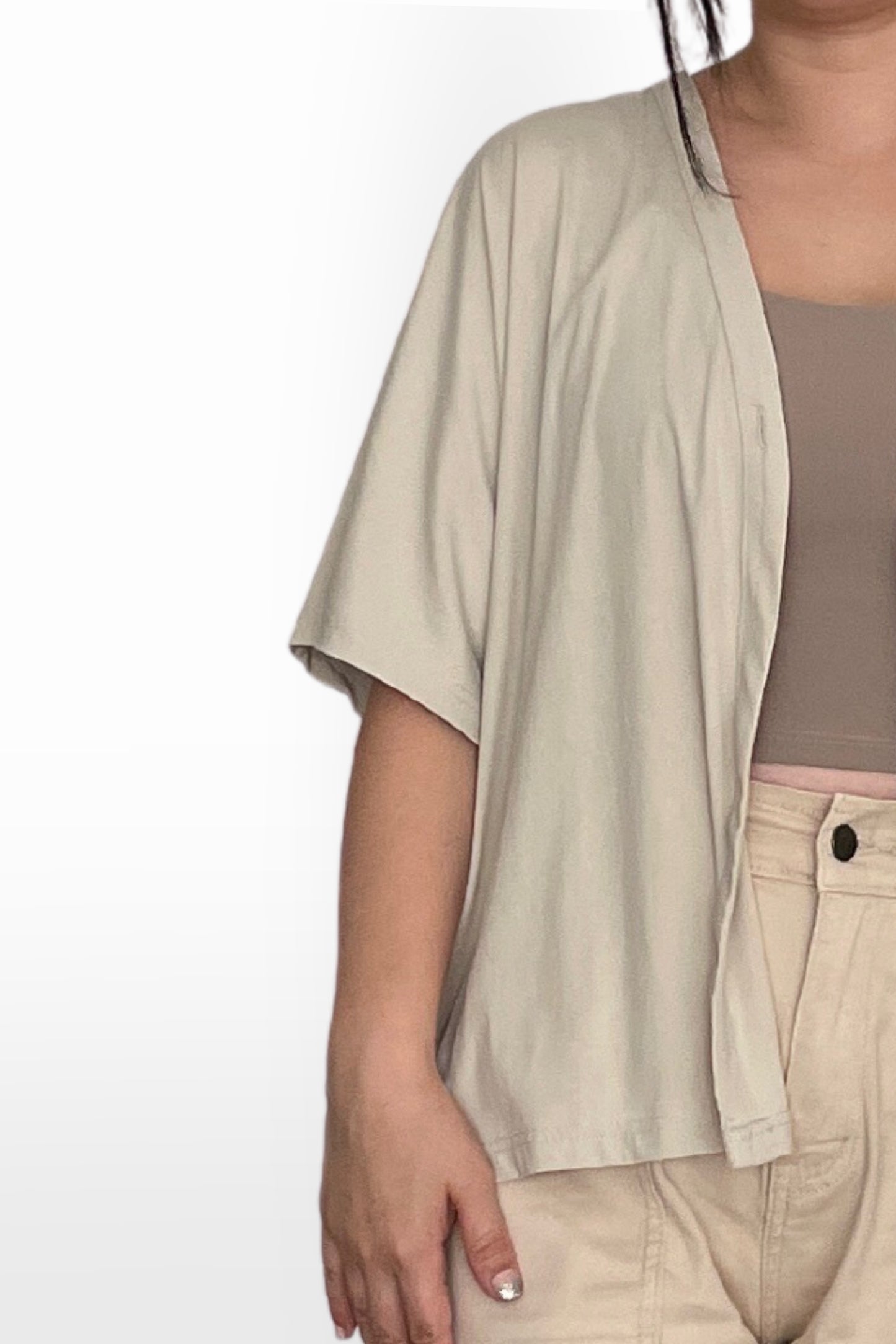[A BEAUTIFUL MISTAKE SALE] A Mighty Kimono In Khaki
