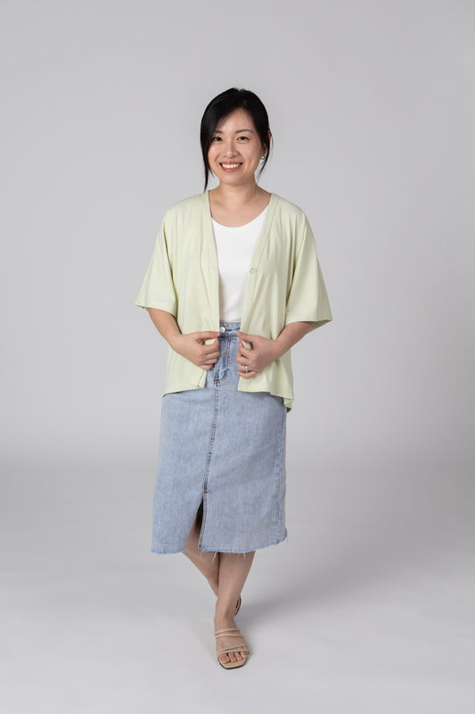 A Mighty Kimono In Tea: Nursing Cover & Kimono Jacket