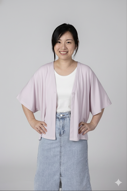 A Mighty Kimono In Lavender: Nursing Cover & Kimono Jacket