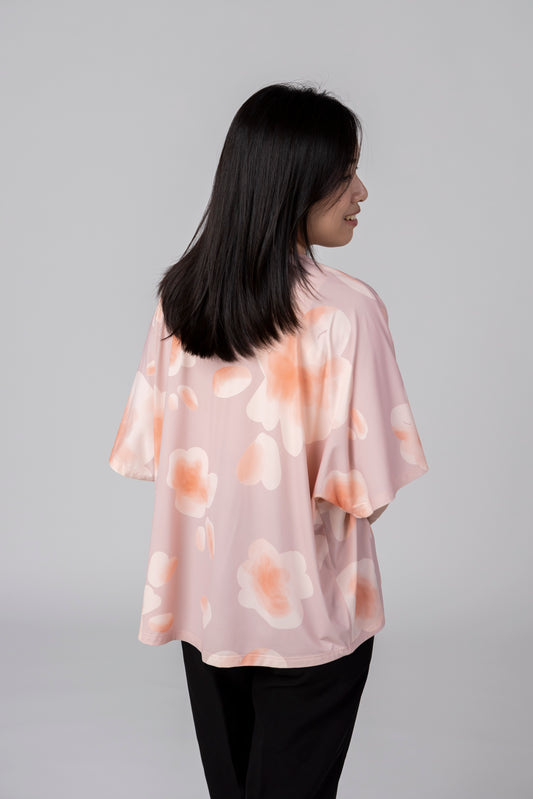 A Mighty Kimono In Rose Blossom: Nursing Cover & Kimono Jacket