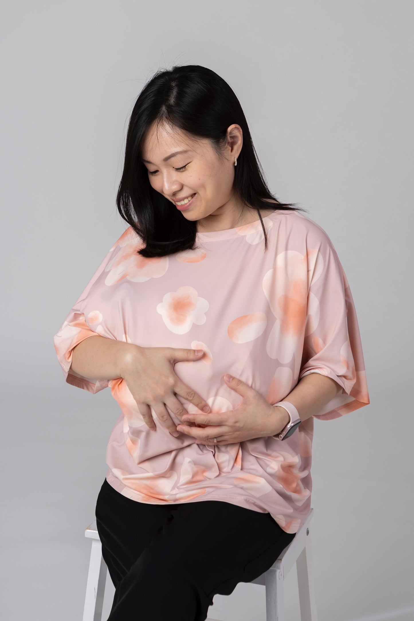A Mighty Kimono In Rose Blossom: Nursing Cover & Kimono Jacket