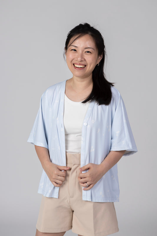 A Mighty Kimono In Sky Dew: Nursing Cover & Kimono Jacket