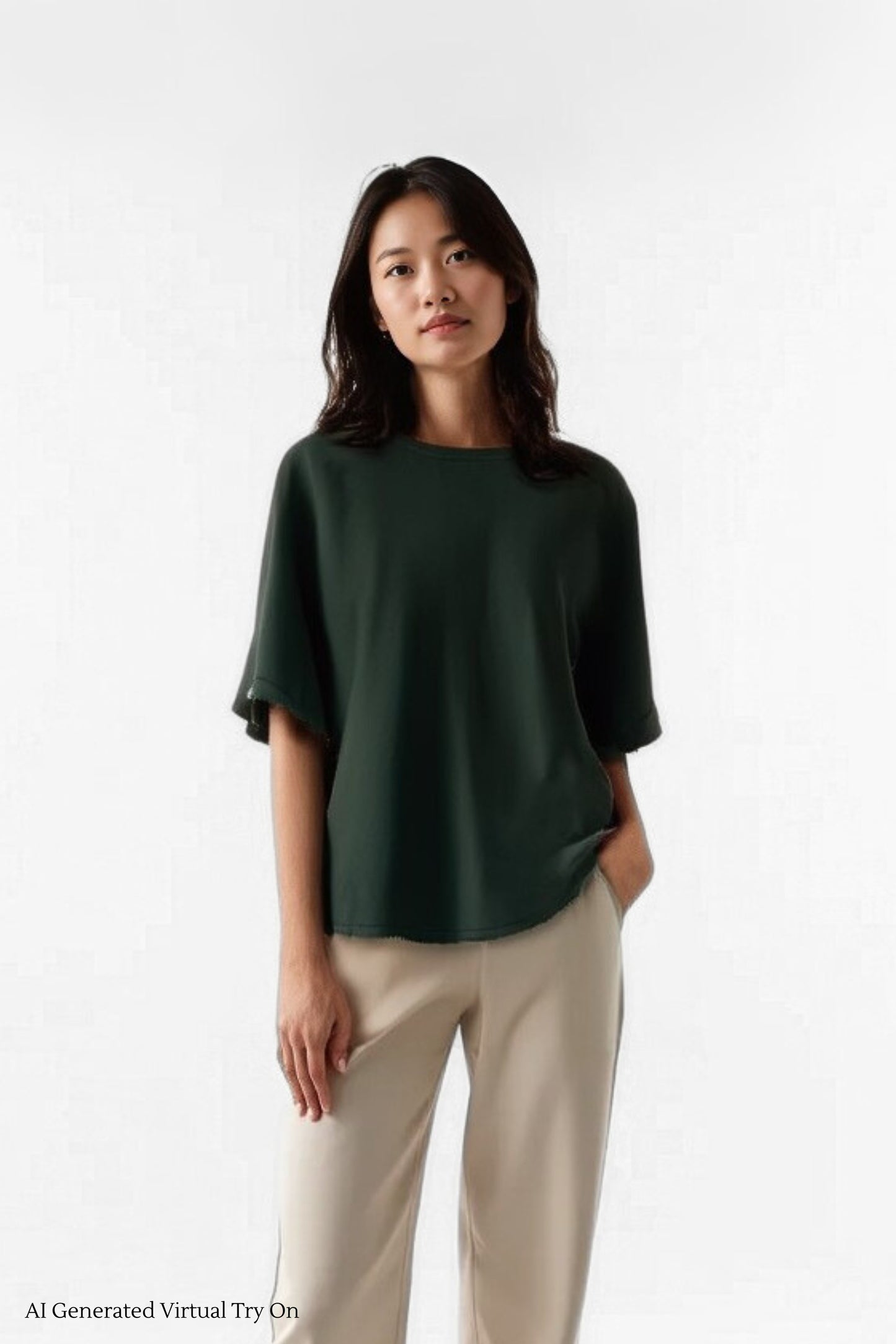 A Mighty Top In Forest Green: Nursing Cover & Top