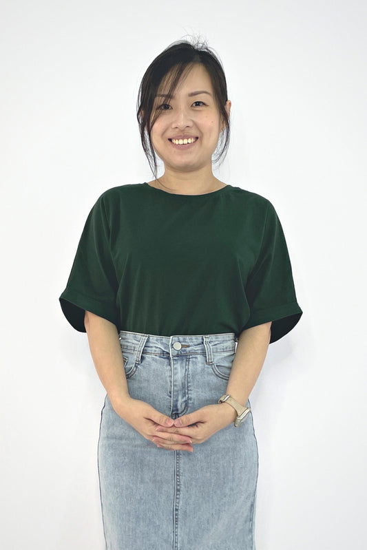 A Mighty Top In Forest Green: Nursing Cover & Top