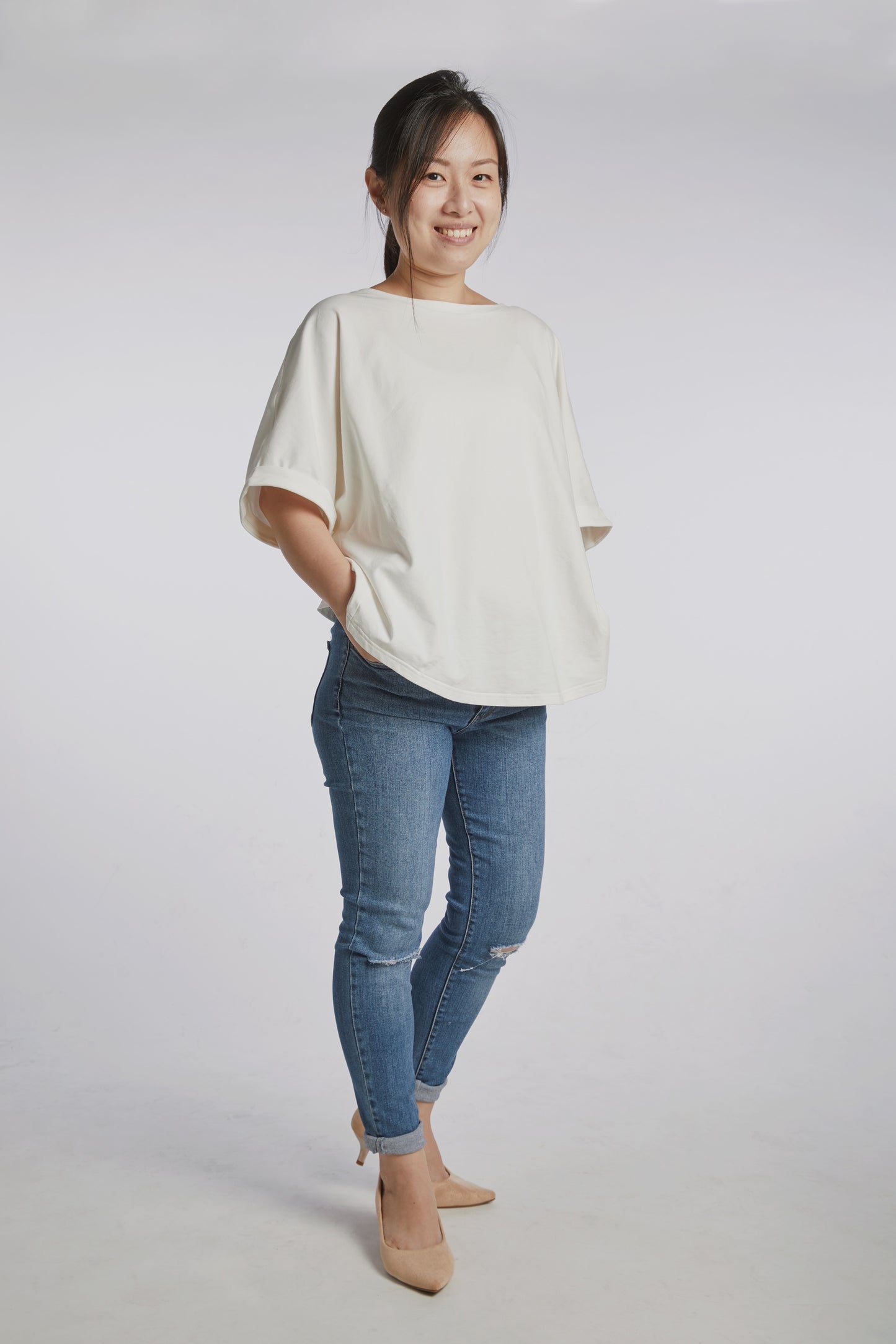 [New XL Size!] A Mighty Top In Milky White